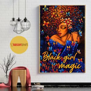 Black girl magic poster canvas