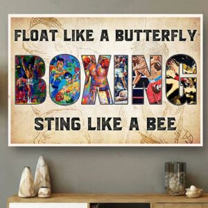 Boxing float like a butterfly sting like a bee canvas 3