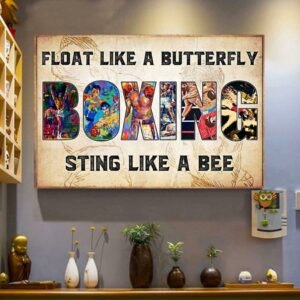 Boxing float like a butterfly sting like a bee canvas 4