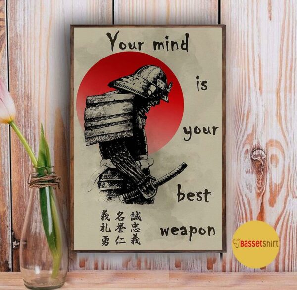 Bushido Japanese your mind is your best weapon canvas