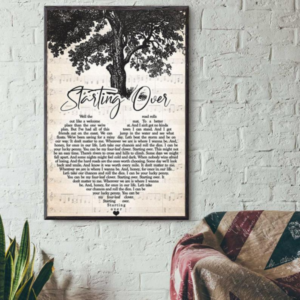 Chris Stapleton Starting Over lyrics Poster Canvas