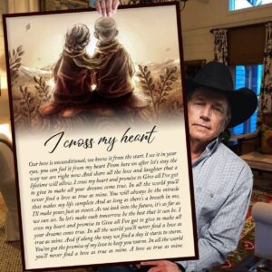 George Strait I Cross My Heart Lyrics Music Wall Decor Poster Canvas 1