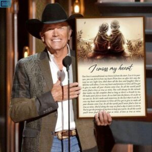 George strait i cross my heart lyric old couple for fan Poster Canvas