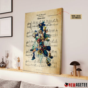 Kingdom Hearts Dearly Beloved Sheet Music Poster Canvas