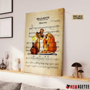 Lady and the Tramp Belle Note Sheet Music Poster Canvas