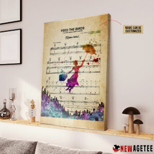 Marry Poppins Feed The Birds Sheet Music Poster Canvas