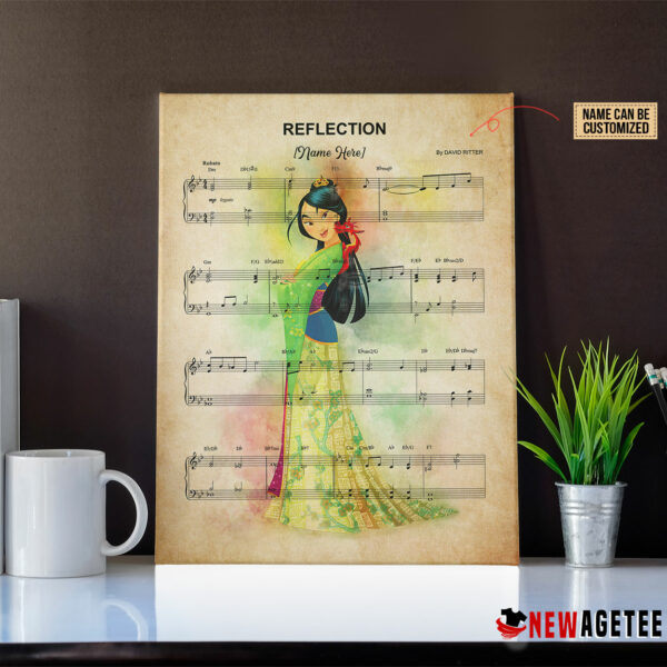 Mulan Reflection Sheet Music Art Print Poster Canvas