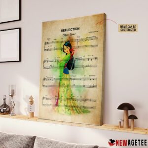 Mulan Reflection Sheet Music Art Print Poster Canvas