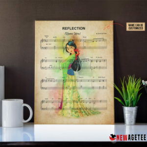 Mulan Reflection Sheet Music Art Print Poster Canvas 5