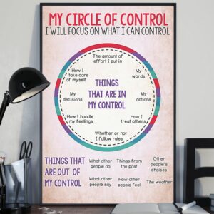 My Circle Of Control I Will Focus On What I Can Control Poster, Canvas