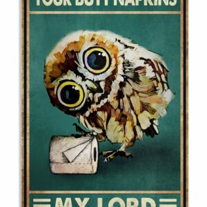 Owl Your Butt Napkins My Lord Vintage Poster Canvas 5