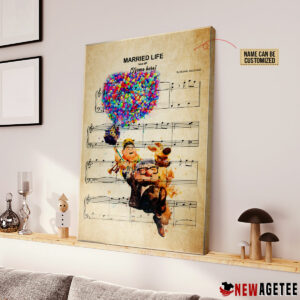 Personalized Carl Russell Dug Up Balloon House Married Life Sheet Music Poster Canvas 2