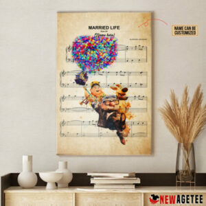 Personalized Carl Russell Dug Up Balloon House Married Life Sheet Music Poster Canvas 5