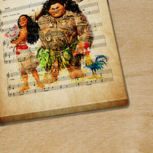 Personalized Moana Maui Youre Welcome Sheet Music Poster Canvas 3