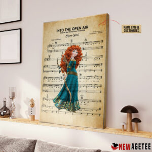 Personalized Princess Merida Into The Open Air Sheet Music Poster Canvas 2