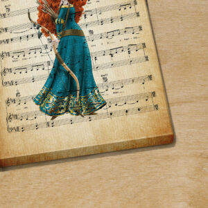 Personalized Princess Merida Into The Open Air Sheet Music Poster Canvas 3