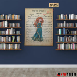 Personalized Princess Merida Into The Open Air Sheet Music Poster Canvas 4