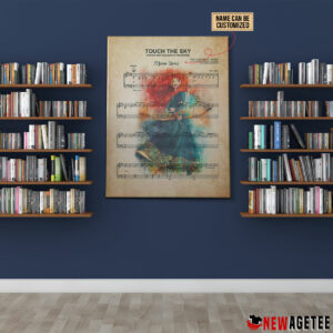 Personalized Princess Merida The Brave Touch The Sky Sheet Music Poster Canvas 4