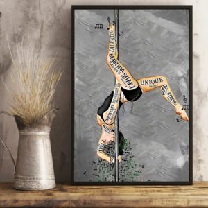 Pole Dance I Am Beautiful Enough Smart Enough Vintage Poster Canvas 4