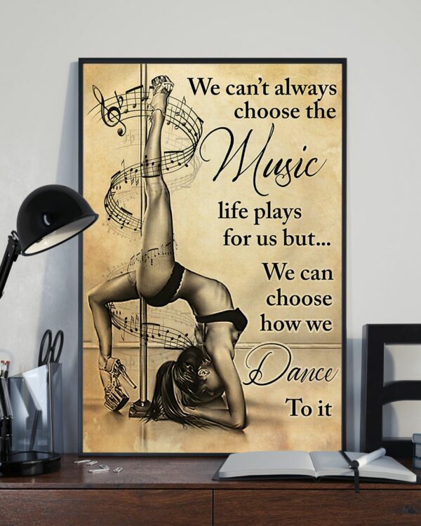 Pole Dance We Cant Always Choose The Music Vintage Poster, Canvas