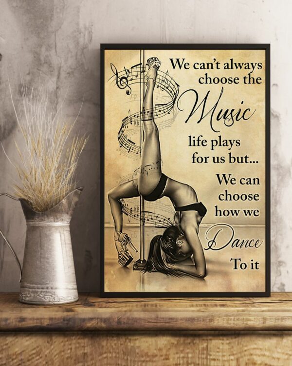 Pole Dance We Cant Always Choose The Music Vintage Poster, Canvas