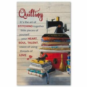 Quilting Its The Art Of Stitching Together Vintage Poster, Canvas