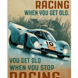 Racing Formula 1 You Dont Stop Riding When You Get Old You Get Old When You Stop Vintage Poster Canvas 1