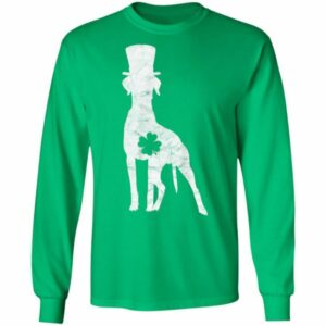 Retro Pointer Hat Gift Irish Shamrock Dog St Patricks Day T Shirt Hoodie Long Sleeve 16