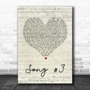 Stone Sour Song 3 Script Heart Song Lyric Quote Poster Canvas