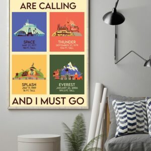 The Mountains Are Calling And I Must Go Vintage Poster, Canvas