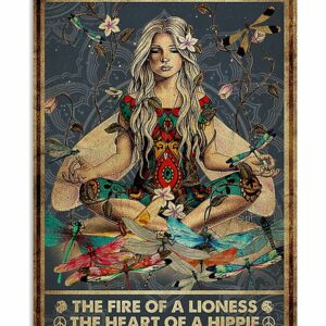 Yoga December Girl The Fire Of A Lioness The Heart Of Hippie Poster Poster, Canvas