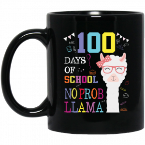 100 days of school no prob Llama mug