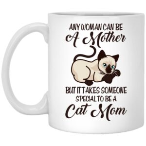 Any woman can be a mother but it takes someone special to be a cat mom mug