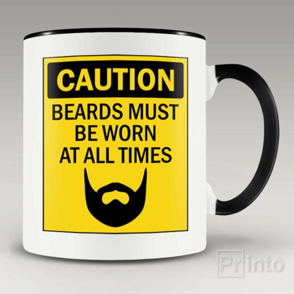 Beards must be worn – coffee mug