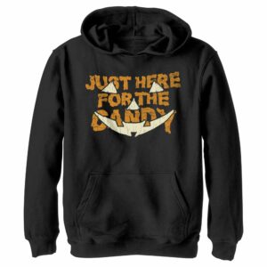 Boy’s Lost Gods Halloween Just Here for the Candy Jack-O’-Lantern Pull Over Hoodie