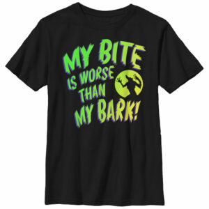 Boy’s Lost Gods Halloween Werewolf Bite Worse Than Bark T-Shirt