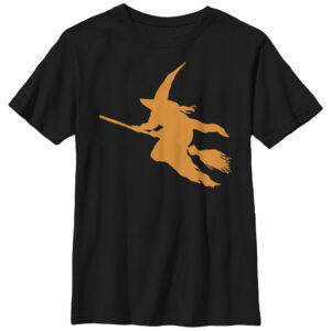 Boy’s Lost Gods Halloween Witch on a Broomstick T-Shirt