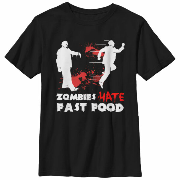 Boy’s Lost Gods Halloween Zombies Hate Fast Food T-Shirt