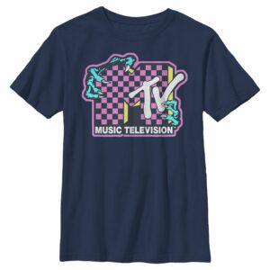 Boy’s MTV Checker Dragon Logo T-Shirt