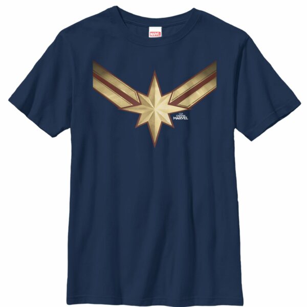 Boy’s Marvel Captain Marvel Star Symbol Costume T-Shirt