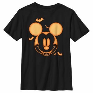 Boy’s Mickey & Friends Mickey Mouse Pumpkin Halloween Face T-Shirt