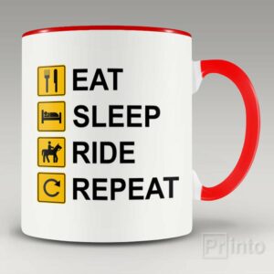 Eat Sleep Ride Repeat mug