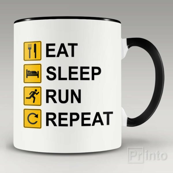 Eat Sleep Run Repeat mug