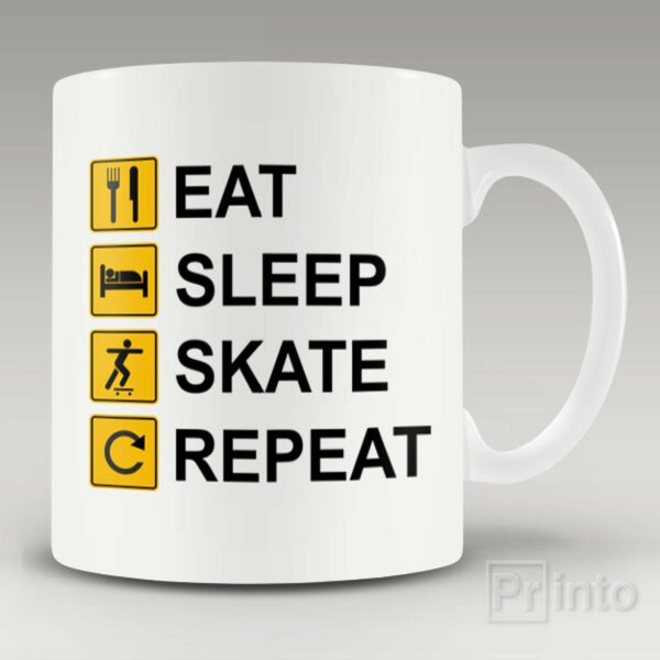 Eat Sleep Skate Repeat mug