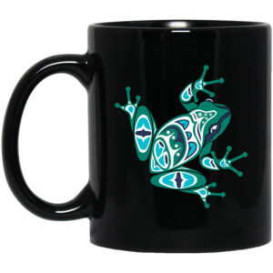 Frog Pacific Northwest Native American Indian Style Art Mug Shirt Sweatshirt Long Sleeve Hoodie Tank Mug