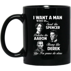 I Want A Man Who Is Sweet Like Spencer Protective Like Aaron Strong Like Derek Mug Shirt Sweatshirt Long Sleeve Hoodie Tank Mug