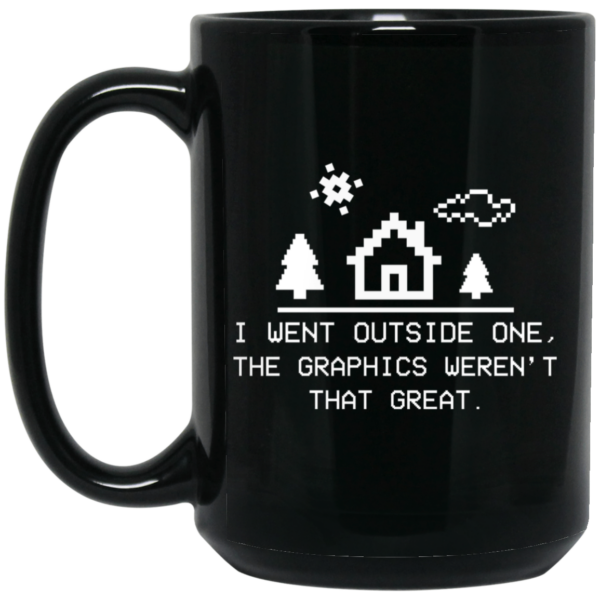 I Went Outside One The Graphics Weren’t That Great Mug Shirt Sweatshirt Long Sleeve Hoodie Tank Mug