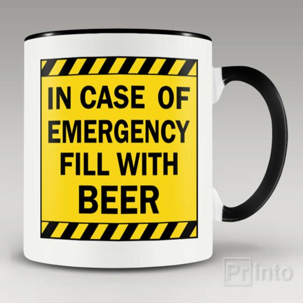 In case of emergency fill with beer mug