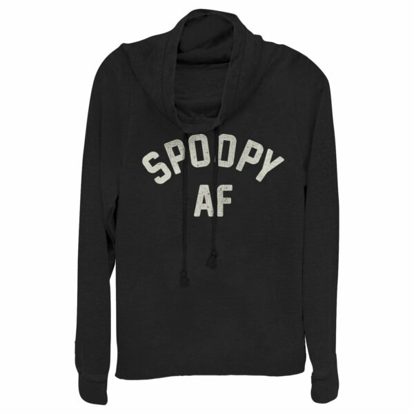 Junior’s CHIN UP Halloween Spoopy AF Cowl Neck Sweatshirt