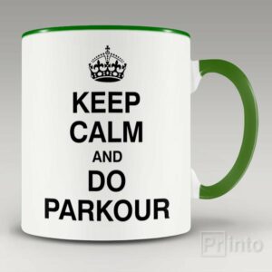 Keep calm and do parkour mug